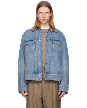 Ami Paris ブルー コットン デニム トラッカージャケット