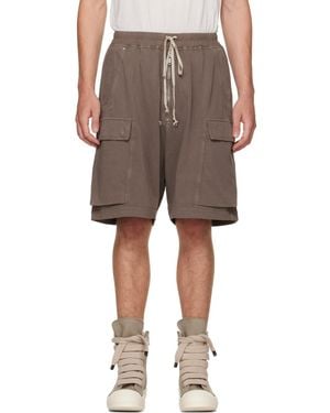 Rick Owens Taupe Tower Cargobela Shorts - Grey