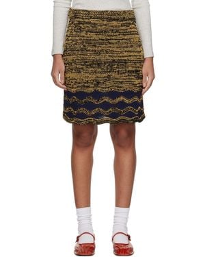 Wales Bonner Shade Knit Miniskirt - Black
