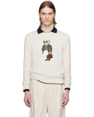 Ralph Lauren Off- Polo Bear Cashmere Sweater - Natural