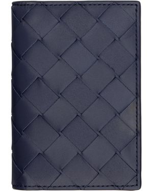 Bottega Veneta Intrecciato Passport Holder - Blue