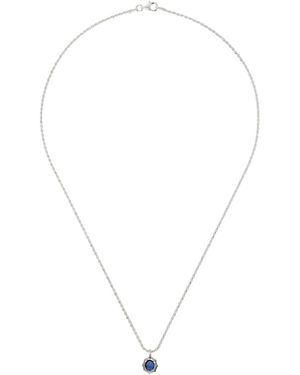 Bleue Burnham Collier Bamboo À Mini Pendentif - Métallisé