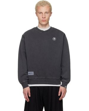 Aape By A Bathing Ape 'Aapenow' Moonface Crew Neck Sweatshirt - Grey
