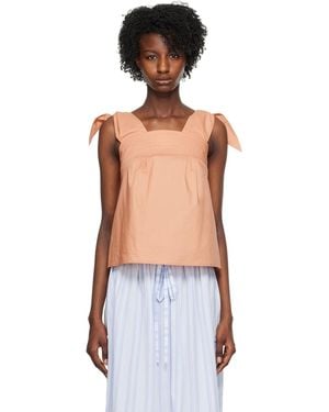 See By Chloé Pink Self-tie Tank Top - Blue
