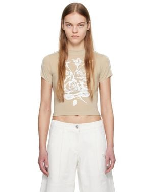 【OPEN YY】 SLOGAN GRAPHIC TOP WHITE OPEN YY White Printed T-Shirt OPEN YY