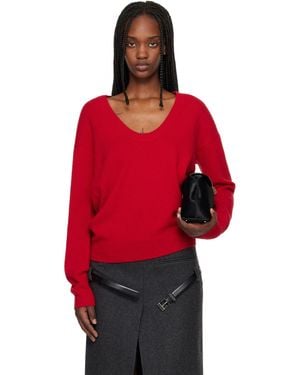 Commission U Neck Sweater - Red