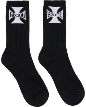 Rhude Boys' Logo Socks - Black