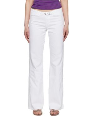 GIMAGUAS Ssense Exclusive Nicole Denim Trousers - White