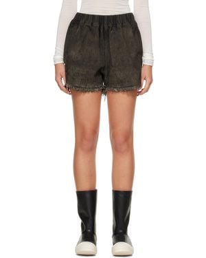 Rick Owens Tower Denim Shorts - Black