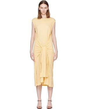 TOTEME Tie-Waist Jersey Midi Dress - Metallic