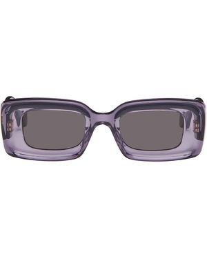 Loewe Lunettes De Soleil Rectangulaires Mauves - Multicolore