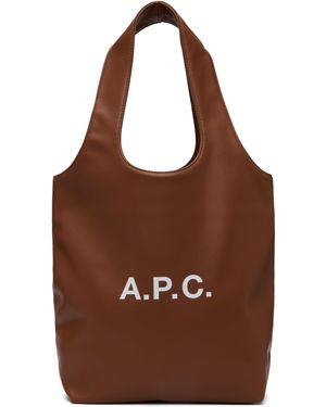 A.P.C. ブラウン スモール Ninon トートバッグ