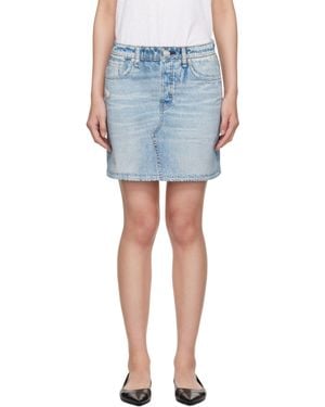 Rag & Bone Miramar Terry Miniskirt - Blue