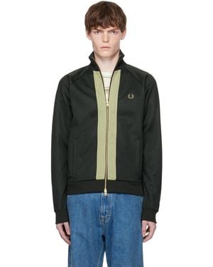 Fred Perry Chenille Tape Track Jacket - Black