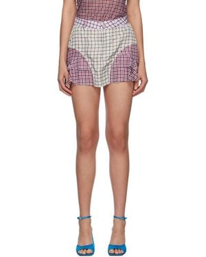 Miaou Purple Paris Miniskirt - Multicolour