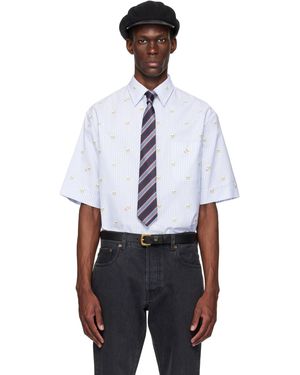 Valentino Cotton Oxford 'Le Chat De La Maison' Shirt - White