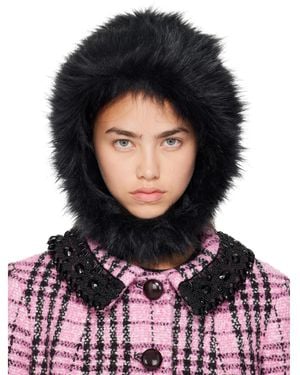 Anna Sui Faux-Fur Bonnet - Blue