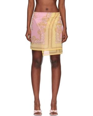 Versace Mini Skirt With All-Over Print - Multicolour