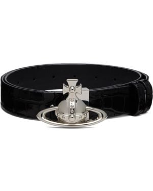 Vivienne Westwood Orb Buckle Belt - Black