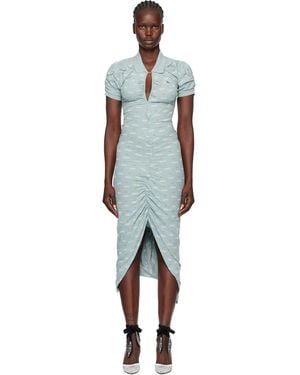 Vivienne Westwood Printed Piquet Pulling Midi Dress - Black