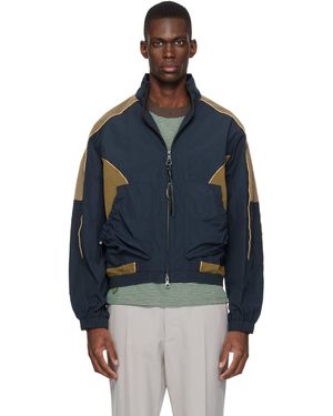 ANDERSSON BELL Khaki Colour Block Nylon Jacket - Blue