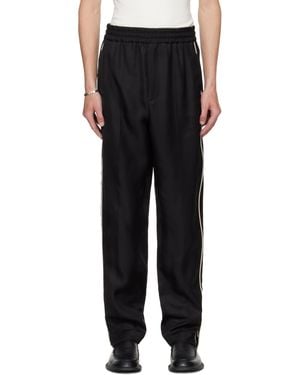 Jil Sander Piped Trousers - Black