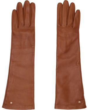 Max Mara Afidee Long Gloves - Brown
