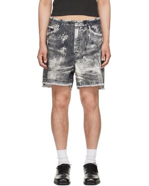 CAMPERLAB Corduroy Print Cutoff Shorts - Gray