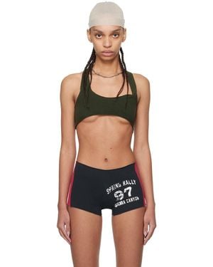GREG ROSS Khaki Racer Back Bra - Black