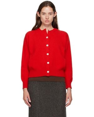 &Daughter Ada Crewneck Cardigan - Red