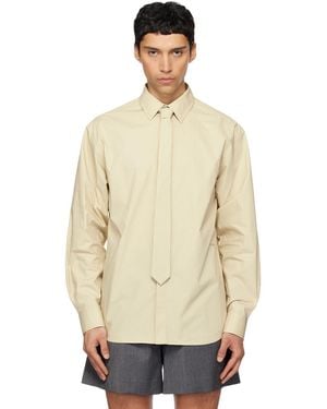 we11done Solid Tie Shirt - Natural