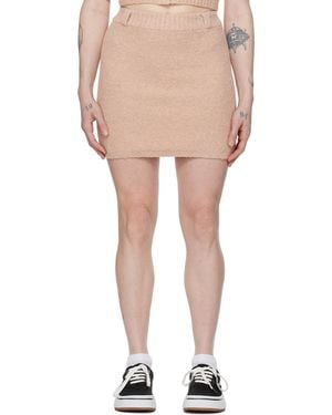 Ambush Pink Belt Loops Miniskirt - Natural