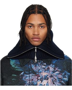 Dries Van Noten Wool Collar - Blue