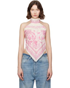 Versace Off- & Underwater Barocco Foulard Top - Blue