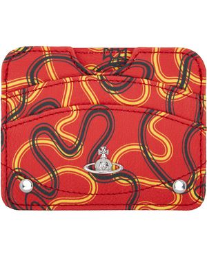 Vivienne Westwood Half Moon Flat Card Holder - Red
