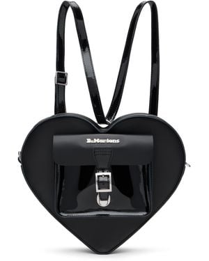 Dr. Martens Kiev Leather Heart Shaped Backpack - Black
