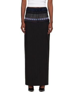 Edward Cuming Stacked Tailored Midi Skirt - Black