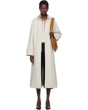 Still Here Taupe Canvas Trench Coat - Black