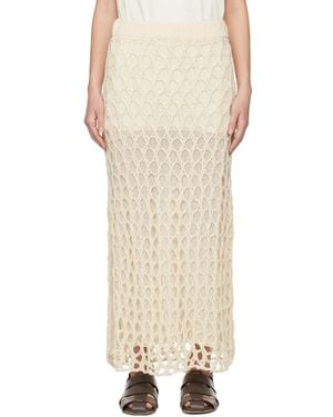 The Elder Statesman Layered Midi Skirt - Natural