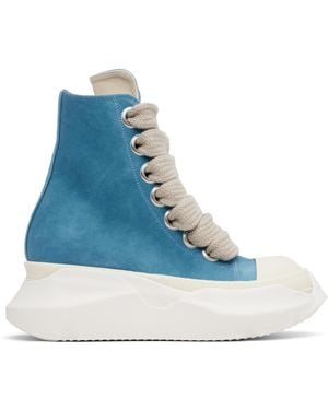 Rick Owens Hollywood Jumbo Laces Abstract Sneak Trainers - Blue