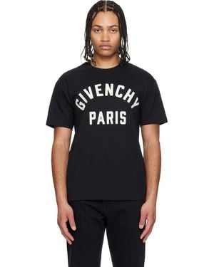 Givenchy Cotton Paris' Embroidery T-Shirt - Black