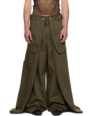 Jean Paul Gaultier Khaki Shayne Oliver Edition 'The Wrap' Trousers - Green