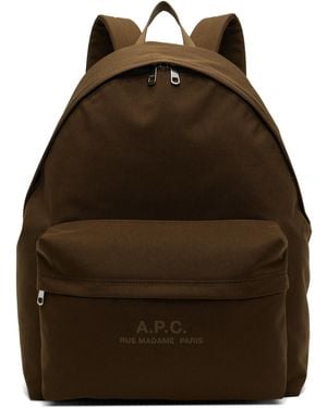 A.P.C. Khaki Backstage Backpack - Brown