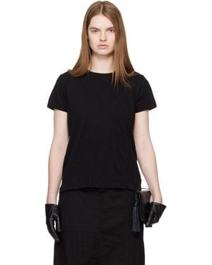 Y's Yohji Yamamoto Round Neck Short Sleeve T-Shirt - Black