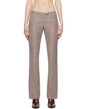Acne Studios Brown Check Pants - Multicolor