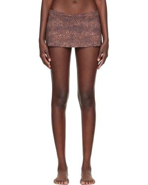 Fruity Booty Shania Swim Bloomer Miniskirt - Brown