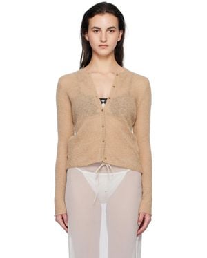 Paloma Wool Tan Button Alone Cardigan - Multicolour
