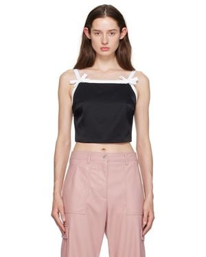 MSGM ボウ トップス - ブラック