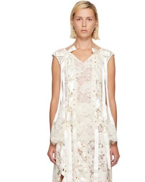 Simone Rocha Haut Blanc Cassé À Rubans