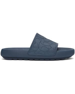 COACH Blue Obi Sport Slides